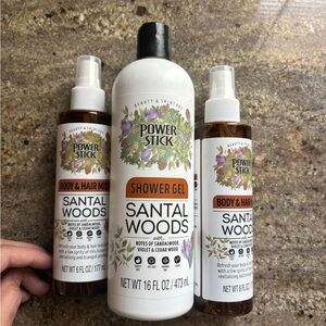Santal Woods Shower Gel and Body & Hair Mist Set